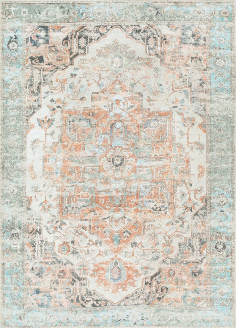 Turkish Rug Nadia Machine Washable Rug Etsy