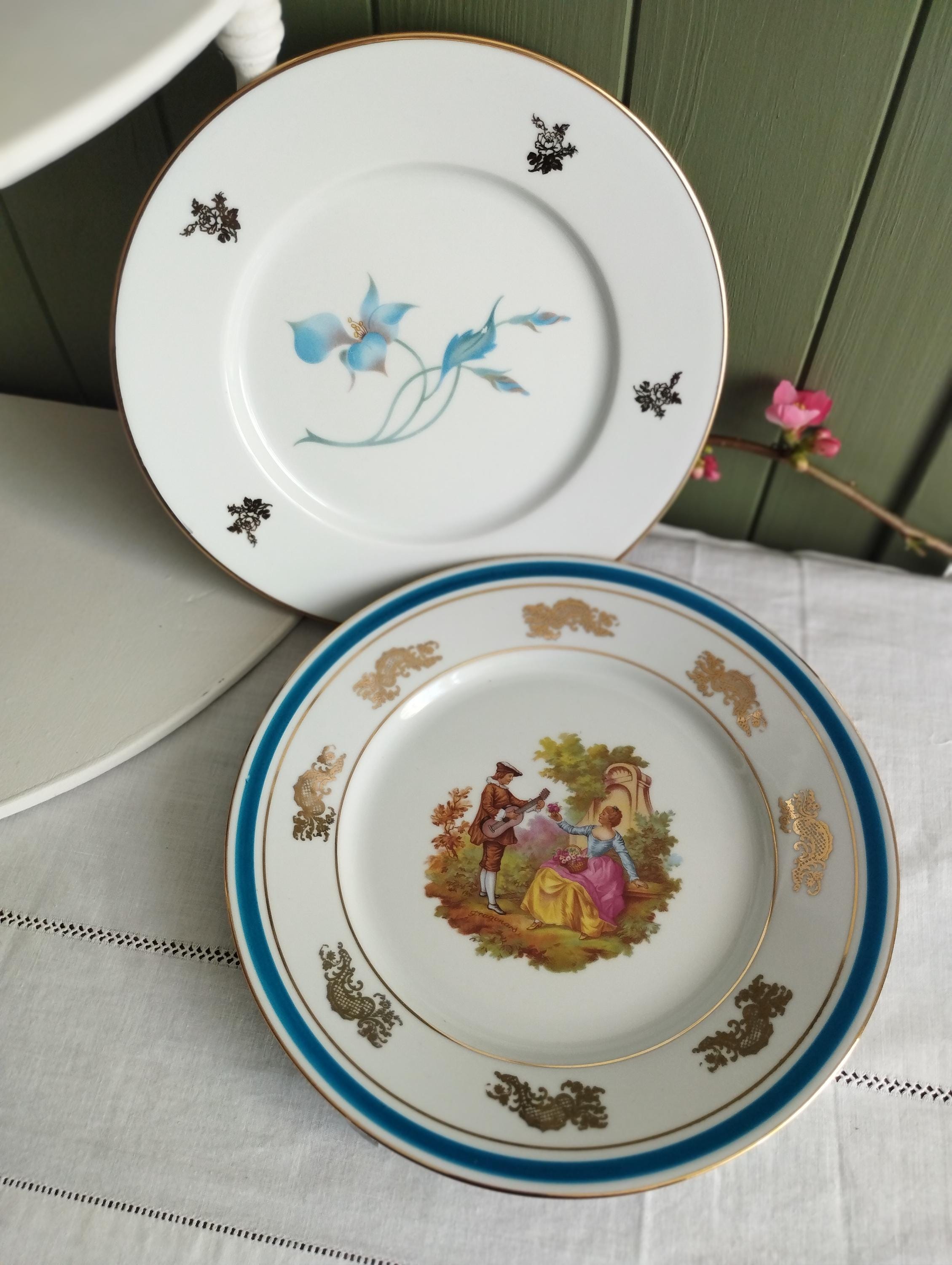 Assiette décorative à accrocher Porcelaine de Limoges | Ma Cabane Vintage