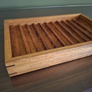 Walnut- Teak Pen tray Wooden Pen Holder fountain Pen Display Pencil Display Desk Organizer Pen Stand Handmade office décor office gift