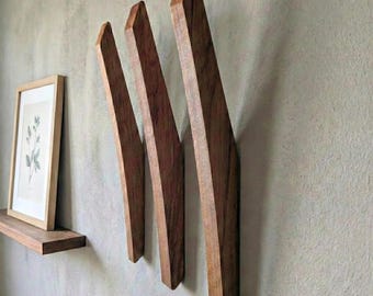 Mid-Century Modern Coat Hooks Wall Mount | MCM Entryway Organizer | Wall Mounted Hooks | Perfect Housewarming Gift & Modern Wall Art Decor