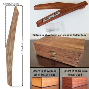Klädhängare i teak, mid-century modern, förvaring i entrén, inflyttningspresent, MCM-dekor, väggkonsthylla med krokar, valnöt iroko (afrikansk teak) bild 15