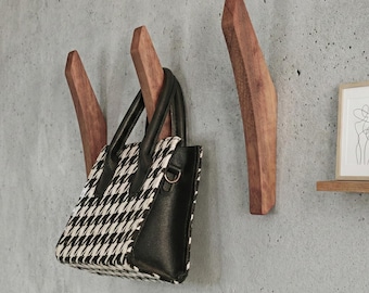 African Teak Wood Wall Hooks | Mid Century Modern Wooden Hooks for Wall | Wood Wall Hook | Towel Hooks Wood | Wooden Coat Hooks for Wall