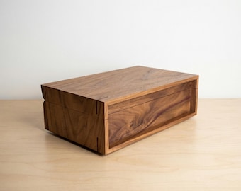 Handmade Wooden Watch Box - Personalized Pocket Watch Storage Case