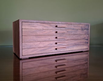 Black Walnut Jewelry Box with 4-5 Drawers, Wooden Jewelry Organizer, Handmade Large Jewelry Box, Wood Jewelry Armoire, Mother Days Gift
