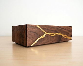 Gold River mens watch box Black Walnut wood MCM watch box rolex watch box wooden watch box watch storage box watch box personalized