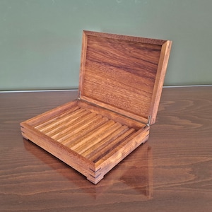 Teak Pen Box Wooden Pen Holder fountain Pen Display Pencil Display Desk Organizer Pen Stand Handmade office décor office gift