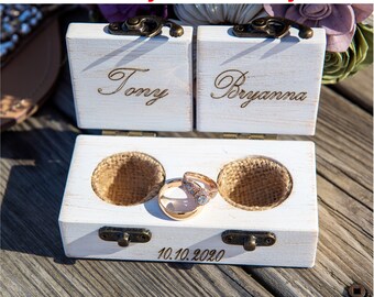 ring bearer box ring box wedding engagement ring box wedding proposal ring box ring bearer wooden ring box rustic ring box custom ring box