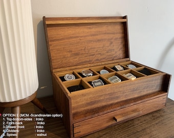 x10 watch box with drawer wood MCM watch box rolex watch box  wood  wooden watch box watch storage box watch box case personalized watch box