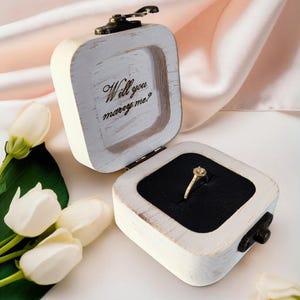 Personalised Proposal Ring Box | Unique Engagement Ring Box | Custom Proposal Ring Holder | Anniversary Day Gift For Her