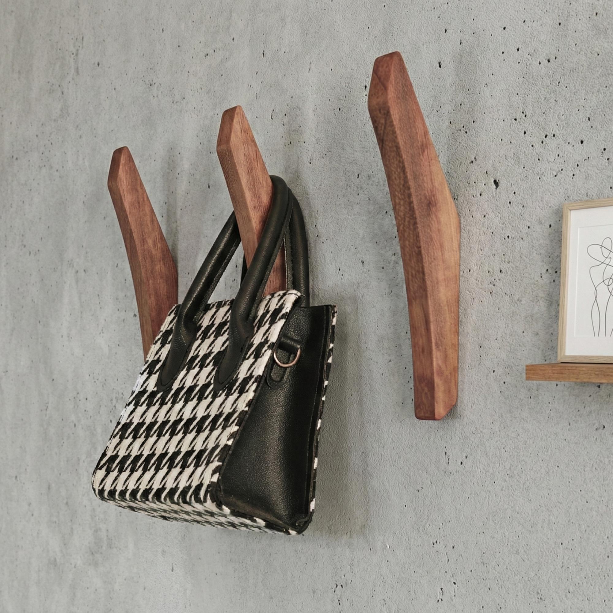Wood Wall Hooks | Mid Century Modern Wooden Hooks for Wall | Wall Hook ...