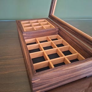 Scatola per gemelli 30 scomparti scatola in legno Scatola per gemelli Scatola in legno Scatola per gemelli Scatola in legno Scatola per gemelli Scatola in legno Scatola dei ricordi Scatola regalo di Natale Scatola dei ricordi