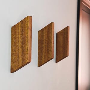 Wooden Coat Hooks – Modern Walnut Wall Hooks | Decorative Wall Rack | Minimalist Towel Hanger | DIY Clothes Hanger | Entryway & Home Storage