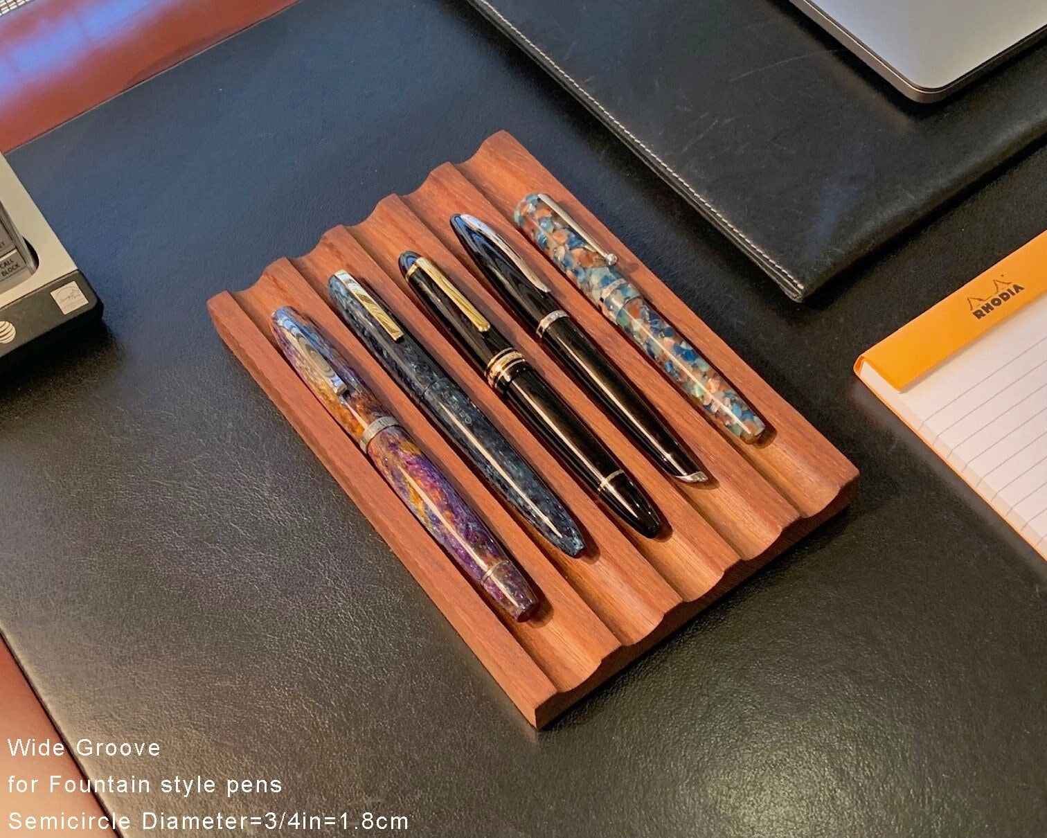 Walnut Pen Tray | Teacher Appreciation Gifts | Wooden Pen Tray For Desk | Pen Holder For Desk Unique | Desk Drawer Organizer
