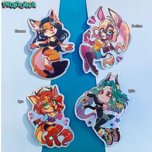 Original Art Holographic Vinyl Aufkleber