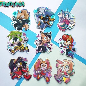 Holographic Vinyl Stickers: Sonic Girls