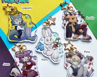 Acrylic Keychains: Haru, Juno, Legoshi, Louis, Pina