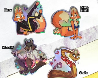 Holographic Vinyl Stickers : Bad Guys