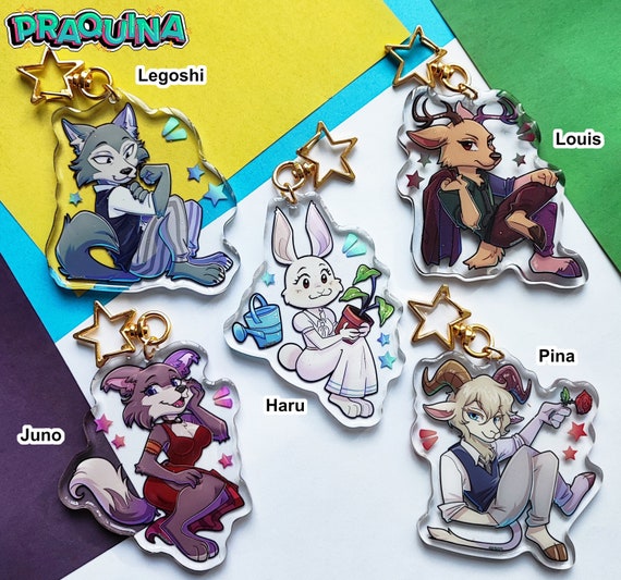 Acrylic Keychains: Haru, Juno, Legoshi, Louis, Pina - Etsy