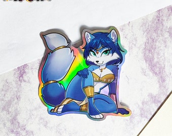 Holographic Vinyl Stickers : Krystal Fox