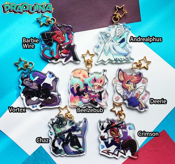 Acrylic Keychains: Helluva Boss Andrealphus, Barbie Wire