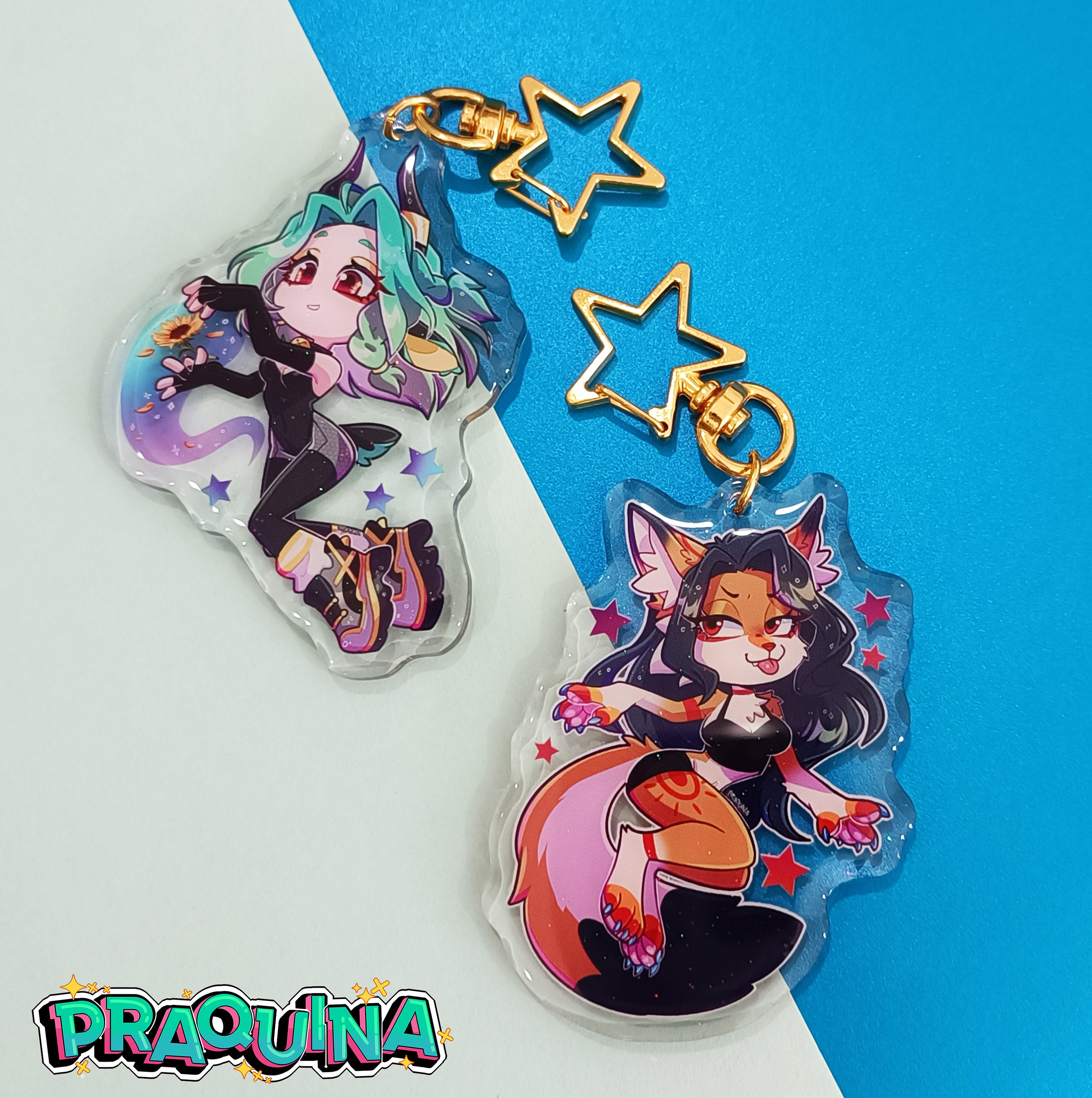 Acrylic Keychains Original Art Furry Ocs Etsy Canada