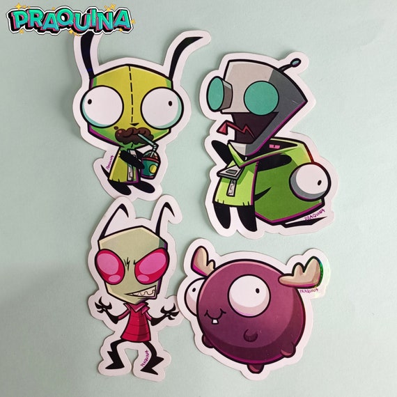 Stickers Invader Zim Etsy