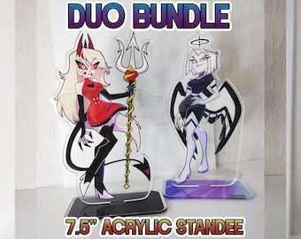 BUNDLE (2-pack) Acrylic Standees:  demon Charlie & Lutefrom Hazbin Hotel 7&quot;