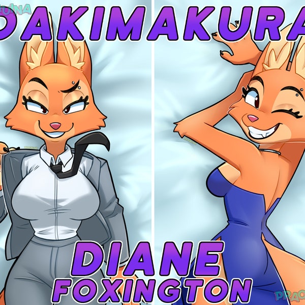 Diane Foxington Bad Guys Peludo Waifu Dakimakura