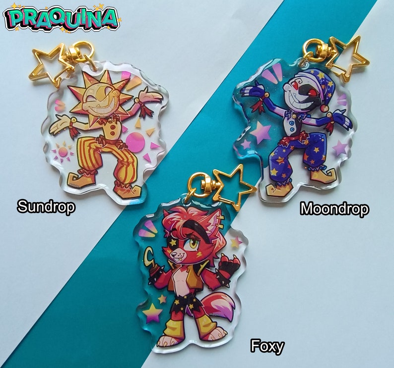 Acrylic Keychains FNAF Security Breach Sundrop Moondrop Etsy Ireland