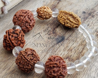 ルドラクシャ 2 3 4 5 6 7 ムキ (顔) ビーズとスファティック ビーズ