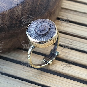 Shaligram Ring, Sudershan Shaligram Ring, Religious Gifts, Sudarshan Saligram Stone Gandaki River Nepal, Ritual Object