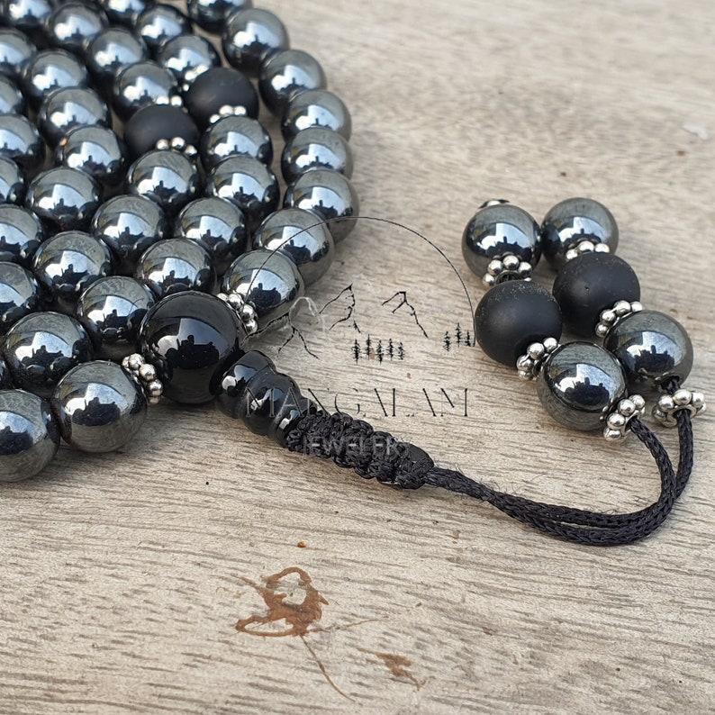 Negative Defense Mala, Magnetic Hematite Hematite Necklace, Yoga Gifts ...