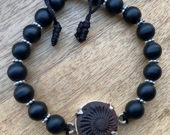 Shaligram Bracelet With Surya Sudershan Shaligram, Sudershan Shaligram, Silver Pendent, Sudershan Bracelet