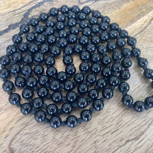 Black Tourmaline Mala, Spiritual Jewelry, Black Tourmaline Necklace, Japa Mala, Yoga Gifts, Handmade Jewelry