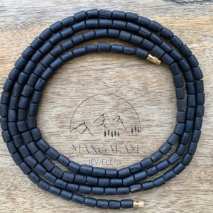 Black tulsi Kanthi  mala Big Size 3 Round Handmade Tulsi, Necklace -Krishna Kanthi Mala • Tulsi Kantha Mala • Tulsi Beads • Tulsi Choker