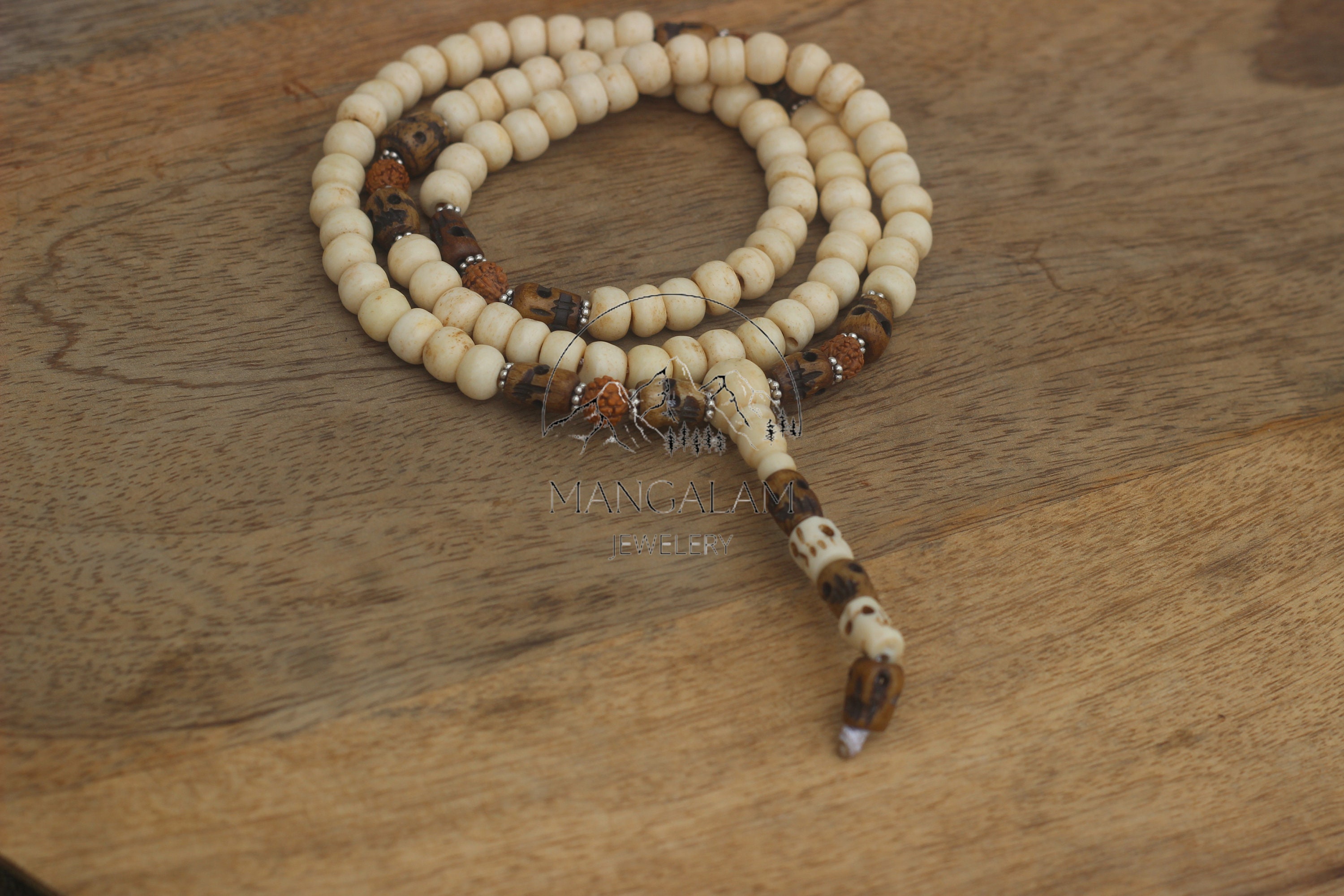 Tibetan Skull Beads: Made of Real Tibetan Yak Bone 