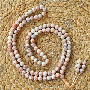 Red Picasso Jasper Mala 108 Bead Mala jasper Necklace Jasper Tibetan Mala Jasper Meditation Mala