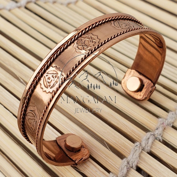 Wide Copper Bracelet for Supermen Magnetic Therapy India | Ubuy