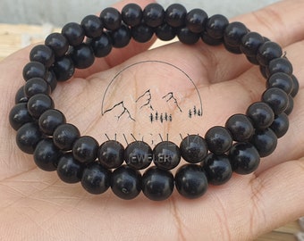 Karungali Bracelet, Ebony Wood Bracelet, Wood Bead Bracelet, Prayer Beads, Handmade Armlet