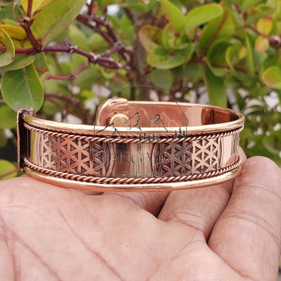 Flower of Life Copper Magnetic Bracelet Flower of Life Copper Magnetic Bracelet