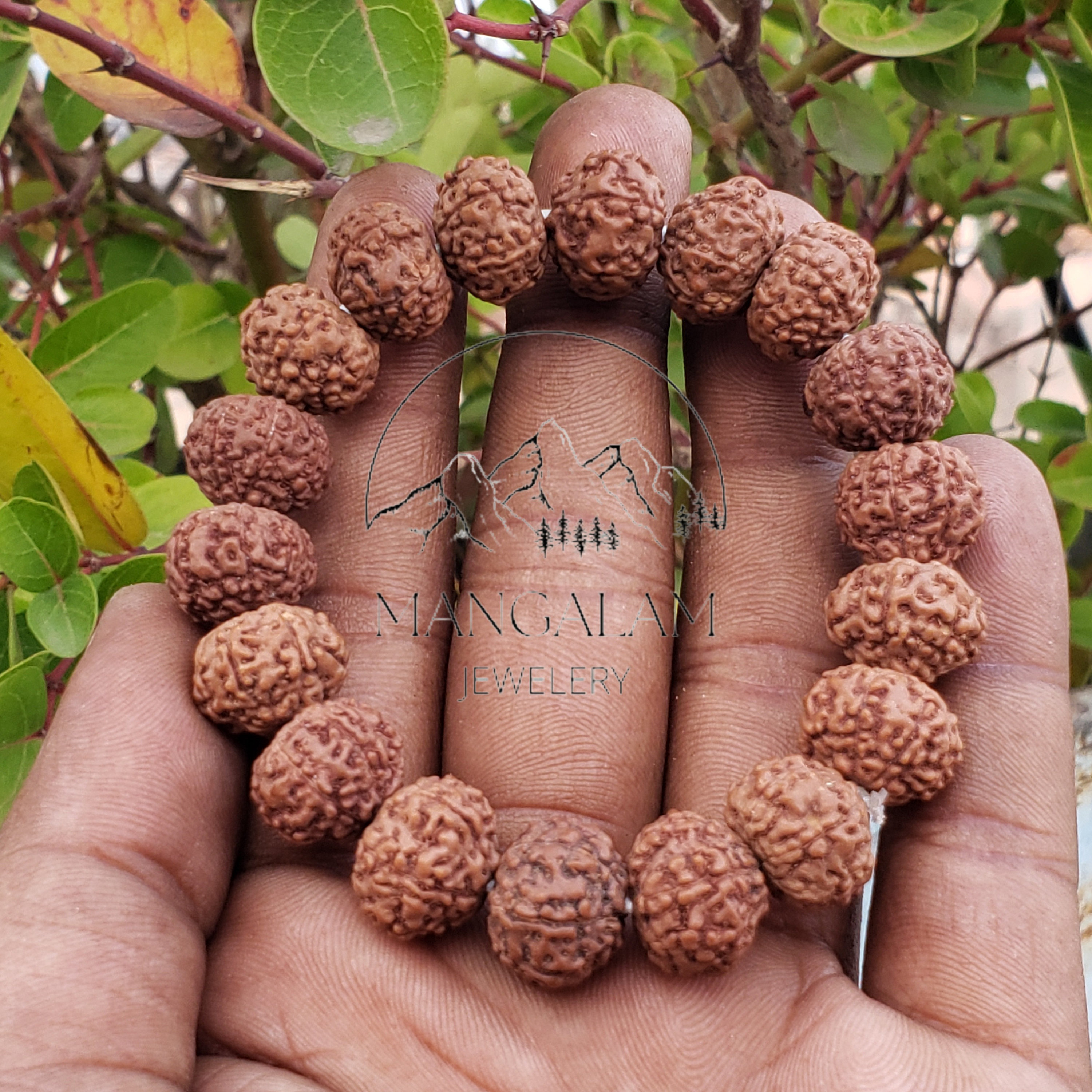 もんちゃん　ルドラクシャブレスレット他 7面ブレスレット - ラボ認定、7面ルドラクシャブレスレット、シヴァ