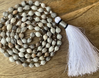 Vaijianti Halskette, Vaijianti Mala, Jobs Tränen Halskette, tibetische Mala, Mantra Halskette, Yoga Geschenke, Statement Halskette