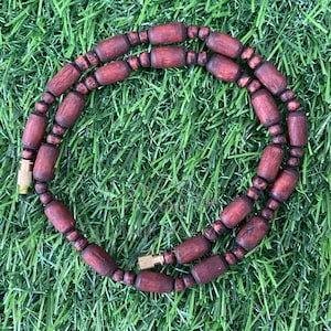 Tulsi Kanthi mala 1 Tulsi redondo hecho a mano, collar - Hare Krishna Kanthi Mala • Tulsi Kantha Mala • Cuentas Tulsi • Gargantilla Tulsi Radhe