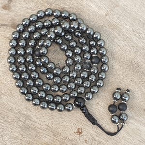 Negativity Defense mala, Hematite Necklace Hematite Tibetan Necklace Gift For Yoga Lovers