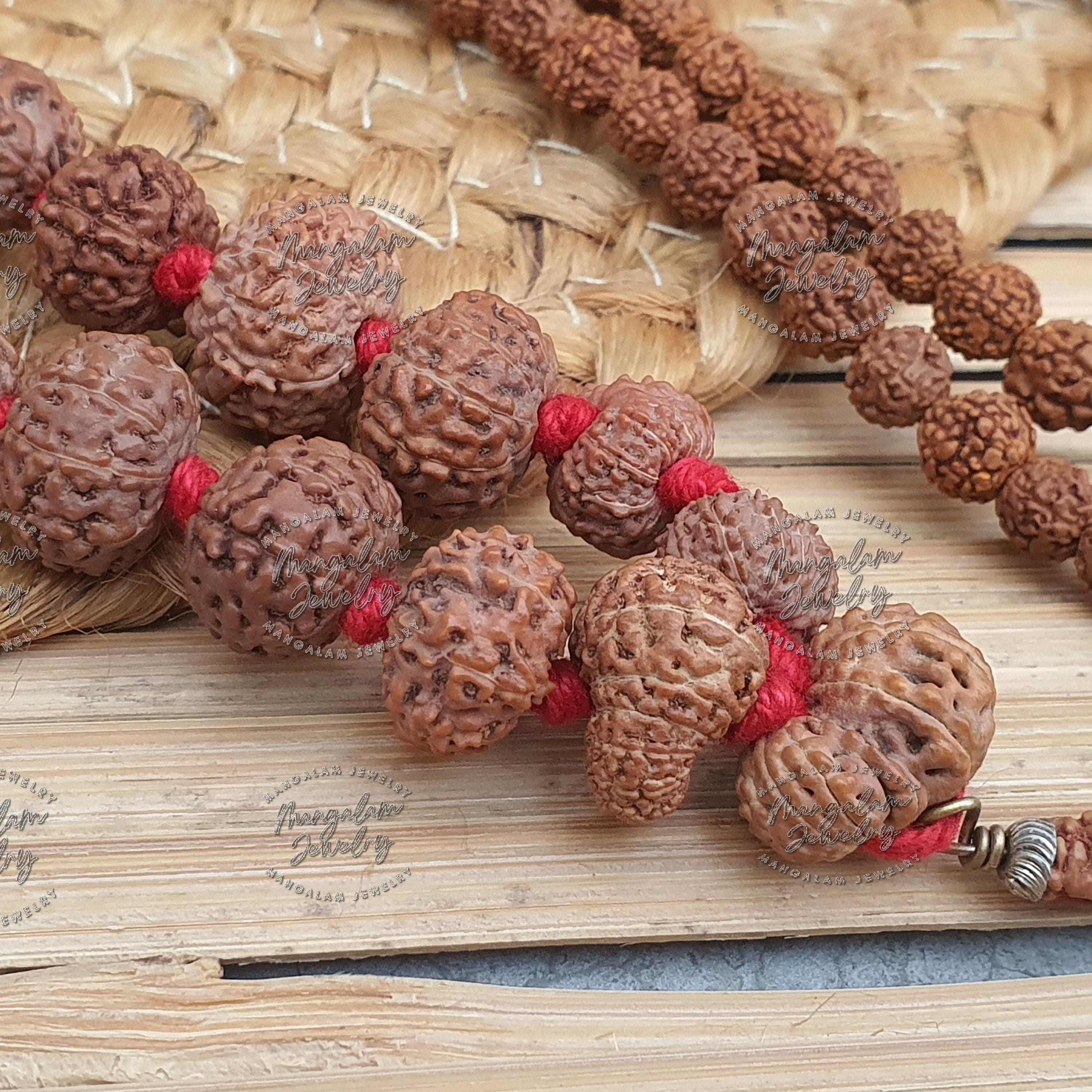 Siddh Mala - 1 ～ 14 ムキ ルドラクシャ ビーズ、ガウリ シャンカール