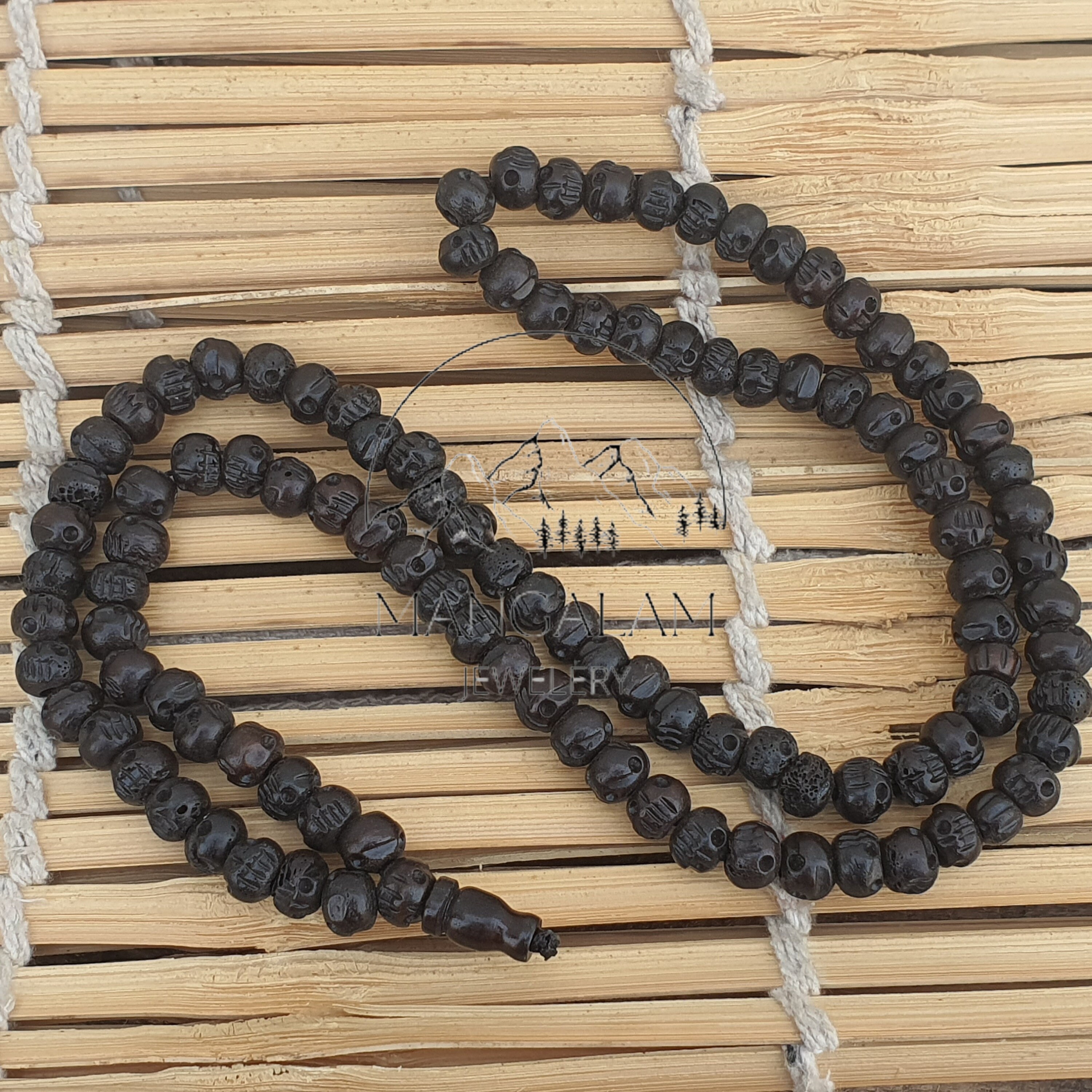 Yak bone Skull Mala 108 Mala Beads, Skull Mala, Mantra Mala, Yak Bone Mala, Kapala Mala, Lord kali Mala