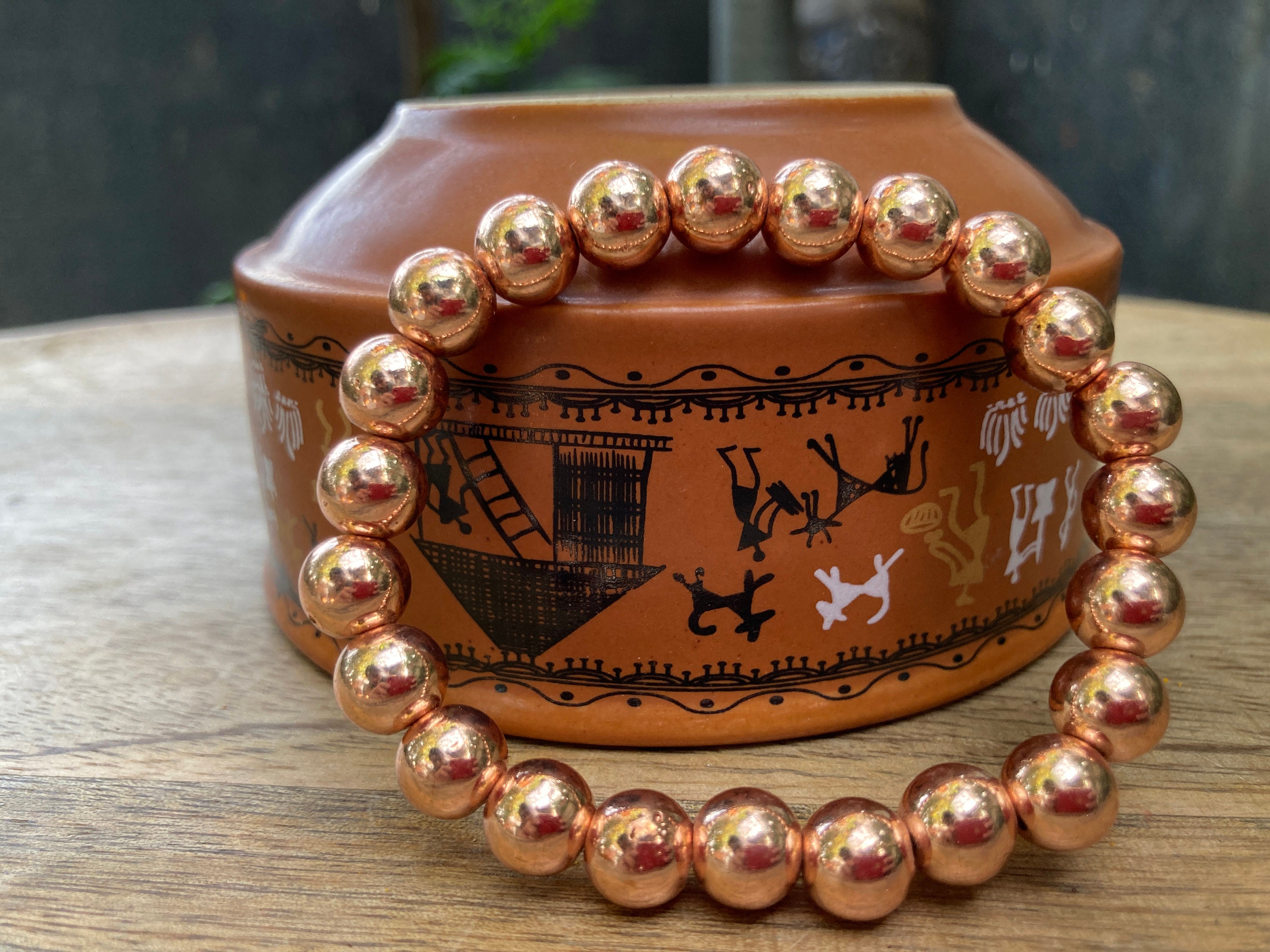 Copper Bracelet 100 Copper Healing Bracelet Copper Beaded
