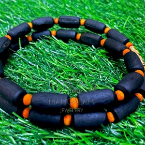Shyama-tulsi-ketting, zwarte tulsi-mala, Krishna-ketting, kantha mala, godsgeschenken, gunstige geschenken