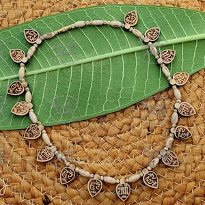 Tulsi Kanthi Mala -Hare Ram Hare Krishna Maha Mantra Engraved,  Prayer Beads, Holy Basil Mala, Hare Krishna Gifts