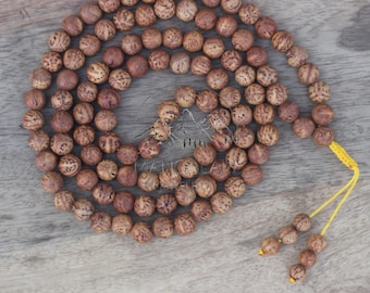 Bodhi Seed Buddhist Mala, Bodhi Seed Necklace, Bodhi Seed Mala, Meditation Mala, Yoga Gifts, Handmade Necklace, Handmade Jewelry